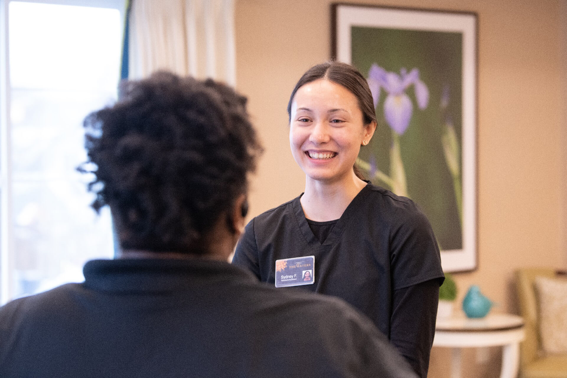 the waters staff smiling