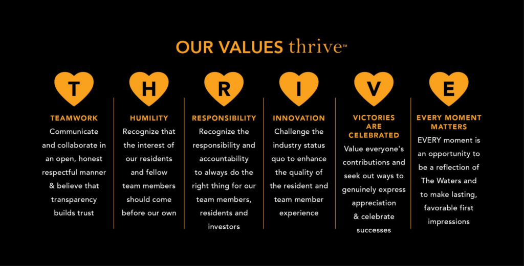 our values thrive