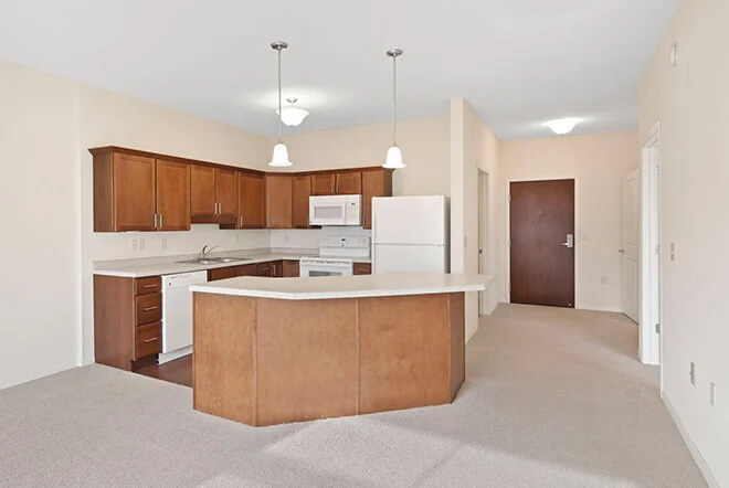 an apartment kitchen