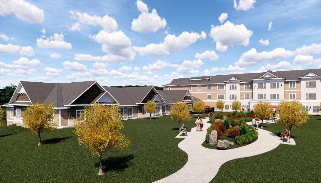 The Waters of Pewaukee Memory Care Cottages Neighborhood