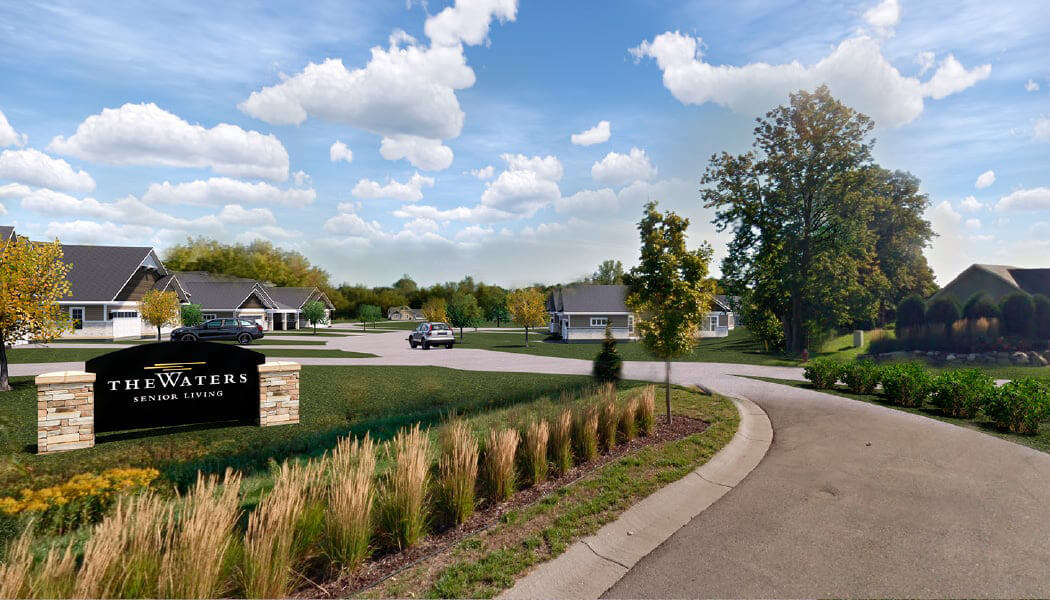 The Waters of Pewaukee Waters Lane entrance off of Pewaukee Road