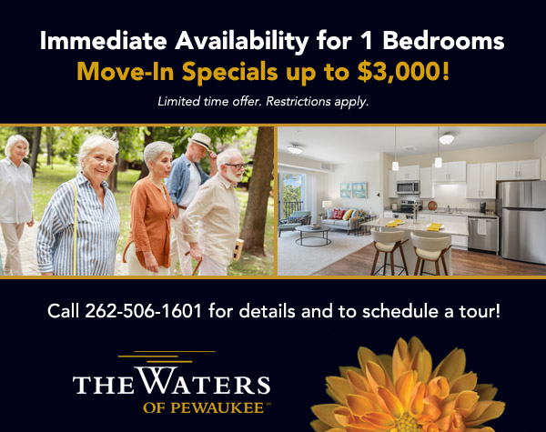 Pewaukee 1 Bedroom Senior Living Apartments Offer